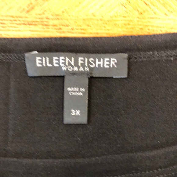 Eileen Fisher Silk Black Layered Long Tunic Top Women’s 3X Blouse Lagenlook Work - Picture 4 of 11